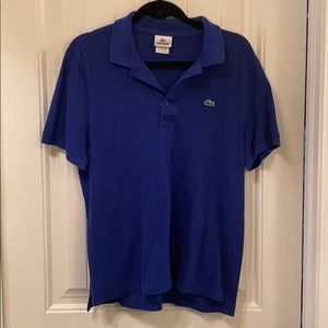 Lacoste blue polo size 6